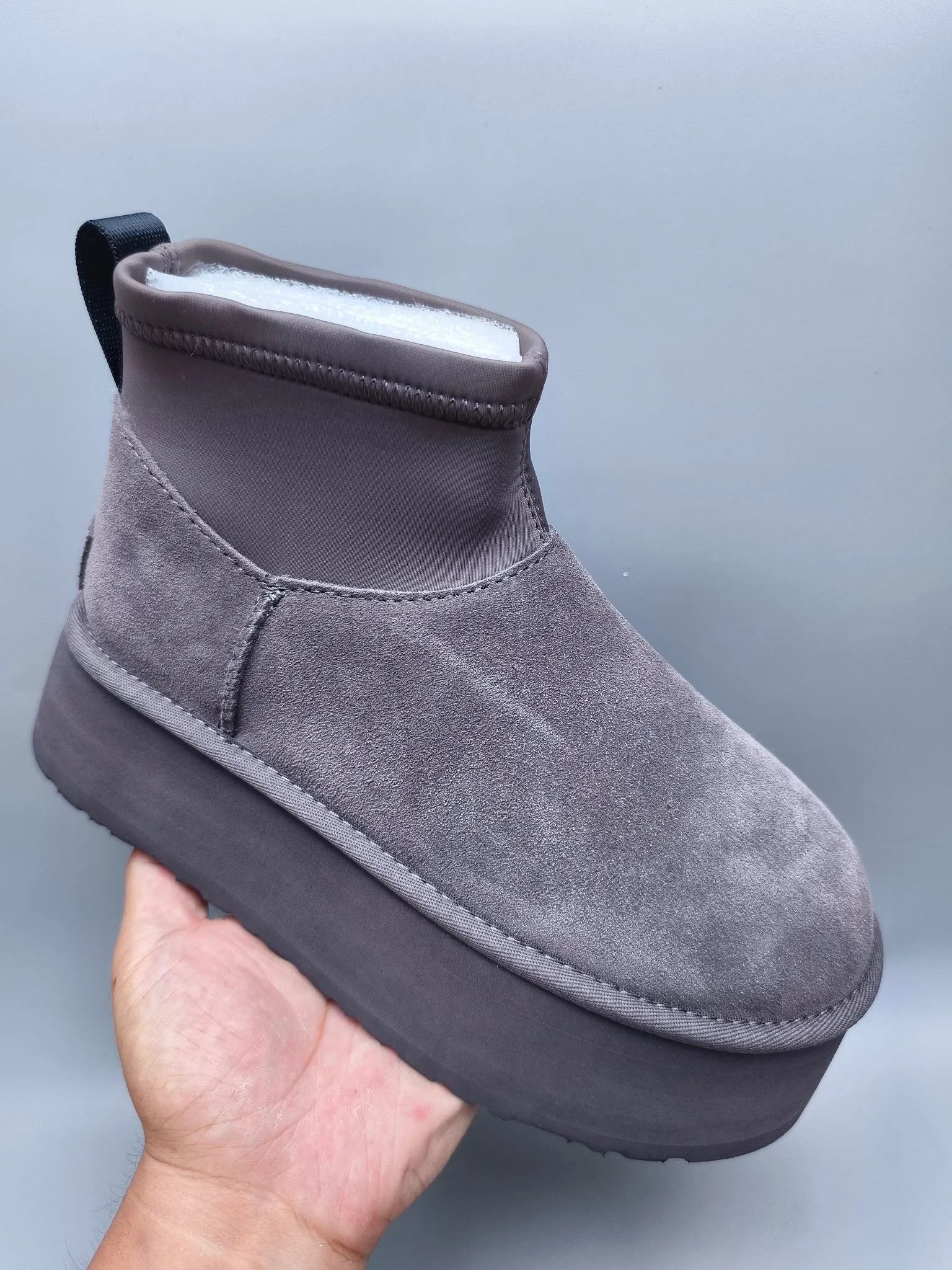 💰480 UGG sheepskin all-in-one snow boots 8170 Thick-soled elastic low-cut casual style Color: maroon black gray Size: 35-41